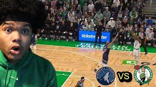 EXCITING ENDING!!! TIMBERWOLVES at CELTICS FULL GAME HIGHLIGHTS REACTION