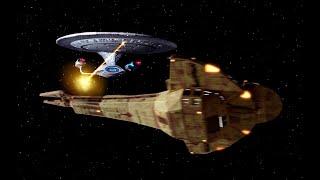 Star Trek: The Next Generation - Season 4 Episode 12 "The Wounded" - Galor class vs Galaxy Class