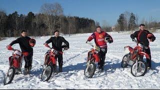 Мотопокатушки зимой 2013 Russian Motorcycle Winter