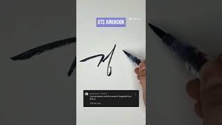 Korean Calligraphy #BTS #jungkook #koreancalligraphy #caligraphy #kpop #shorts