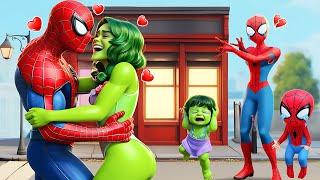 She-Hulk x Spider-Girl: Good vs Bad Love Story in Granny’s House | Funny Horror Animation