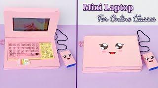 How to make Toy Laptop Phone Holder With paper/For online class/DIY Stationery Organizer