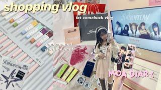 SHOPPING VLOG ️ ; txt comeback, yesstyle haul, skincare and clothes, try-on + unboxing