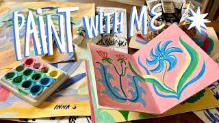 Paint With Me - Making A Sketchbook - Relaxing Art Process