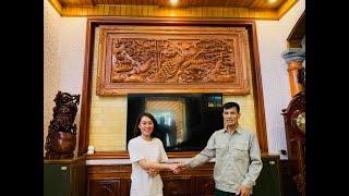 Treo lắp tranh Phu Thê Viên Mãn về Đông Triều, Quảng Ninh| Tranh gỗ Đại Nghiệp