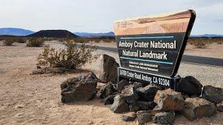 Walking into Amboy crater