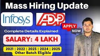 Infosys Recruitment | ADP Hiring | Latest Off Campus drive 2025, 2024, 2023, 2022, 2021 Batch