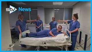 Maternity staff at St John's Hospital explain social distancing by using Lewis Capaldi's song