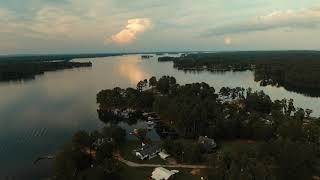 Lake Murray South Carolina - Wind-Down Aerial Footage