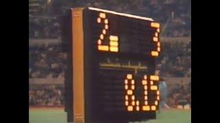 Carl KING Lewis wins the long jump at the Roma IAAF World Cup with a score of 8.15m +0.1. 1981.