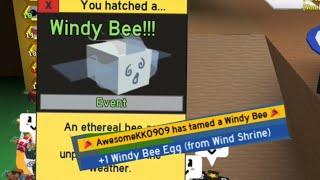 Windy Bee Tamed | Bee Swarm Simulator Roblox