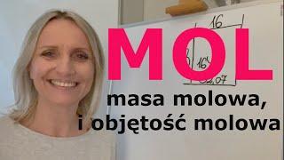 MOL, MASA MOLOWA i OBJĘTOŚĆ MOLOWA. Co to jest mol, masa molowa i objętość molowa? Chemia#31