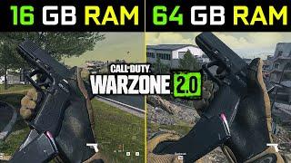 Warzone 2.0 - 16GB RAM vs 64GB RAM