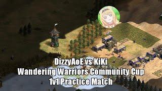 DizzyAoE vs Kiki - Age of Empires II - 1v1 Nomad Tournament Practice Match (~600 ELO)