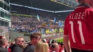 „Allez FC“ - Stimmung Fans 1.FC Saarbrücken beim 1.FC Kaiserslautern