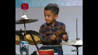 Matheesha Minidu (මතීෂ මිනිදු)Drumming @ Rupavahini knowledge 1st Program