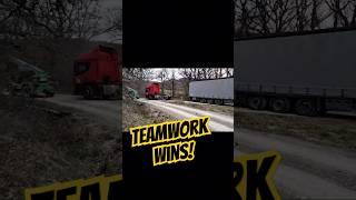 Overturned Truck? No Problem!  #truckdriver #lkw #camion #bigrig #hgv #fail #logística #automobile