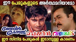 സിനിമ പേരിന്റെ പിന്നിലെ അറിയാകഥകൾ|Stories Behind Malayalam Movie Titles|Boxoffice|Mistakes|Roasting