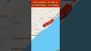 22817- HOWRAH -MYSORE  JN MYSORE WEEKLY SF EXPRESS TRAVEL MAP #indianrailways #mysore #22817#hwh