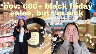 600+ sales during black friday...but also, I'm sick // small business owner vlog  NYC holiday market