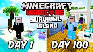 I Survived 100 Days on a SURVIVAL ISLAND in Minecraft Hardcore...