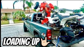 HOW TO LOAD 2 ATV's IN A TRUCK! (BANSHEE and HONDA) / Cantamar Arenales Memorial Day weekend 5/31/21