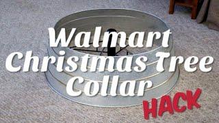 Walmart Christmas Tree Collar HACK / DIY Farmhouse Decor