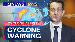 Queensland premier's warning to residents as Cyclone tracks east | 9 News Australia