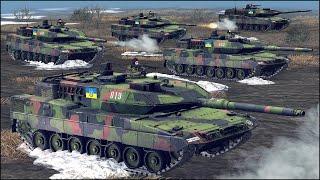 UKRAINE 14 LEOPARD 2A6 vs T-90M (24) - RUSSIAN SPRING ASSAULT