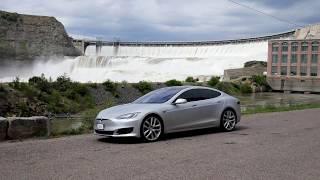 Camping in our Tesla in Great Falls, MT. No supercharger, no problem.