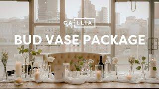 Bud Vase Wedding Florals with Callia Flowers