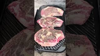 Cooking ribeye steak