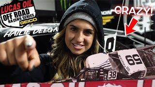 Hailie Deegan Battles In Dirt! Almost Flipped Truck!
