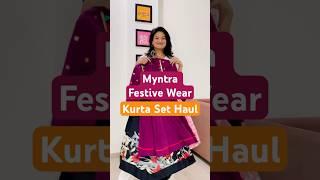 Myntra Kurta Set Haul l Festive Wear #kurti #kurtaset #myntra #viral #shorts #trending #festivewear