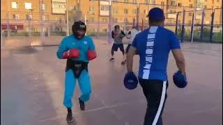 KAZAKHSTAN BOXING WORK ON PADS