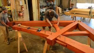 Traditional mortice and tenon joinery truss