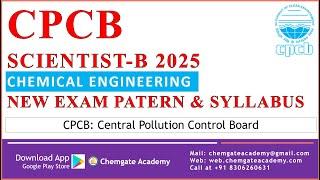CPCB Scientist-B Post Chemical Engineering Latest Exam Pattern | Syllabus | Guidance | Ajay Sir