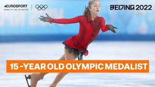 Incredible 15-year-old Yulia Lipnitskaya team figure skating performance | Eurosport