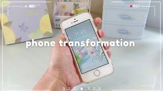 Phone transformation |aesthetic makeover| Iphone SE 2016 | Peachesandpearls