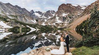 Sunrise Alpine Lake Elopement | Colorado Elopement Videographer