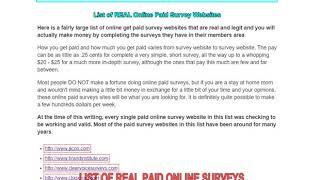 【List of LEGIT Online PAID SURVEY Websites 】【Coupon Money Saving Websites】 【Free App to Save on Gas】