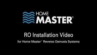 How to install Home Master® RO? | Step-by-step Guide to RO Installation