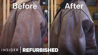 What A $1,500 Leather Jacket Restoration Looks Like | Refurbished