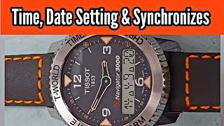 Tissot Navigator 3000 Time Setting  and Synchronize Tutorial | Watch Repair Channel