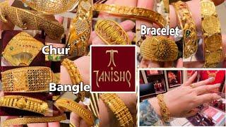 Tanishq Latest 22k Gold Single Bangles Bracelets Chur Design with Price/Gold Bracelet Designs/deeya