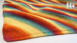 How to Knit a Corner to Corner (C2C) Garter Stitch Blanket | Rectangle or Square