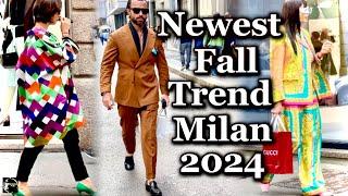 Iconic Fall Outfit 2024 | Elegant, Stylish & Chic Fashionista Walk In The Center of Milan Italy 