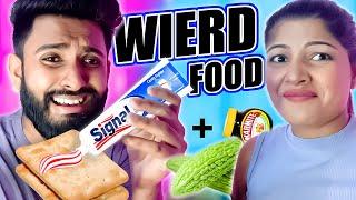 මෙහෙමත් කෑම WEIRD FOOD Combination Adam and Vishu