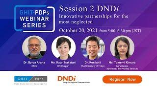 [GHIT-PDPs Webinar Series 2] Drugs for Neglected Diseases Initiative (DNDi)（2021/10/20）