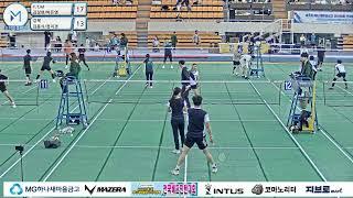 혼복 45 A 풀리그| (T.T.M) 김장현/박은영 vs (강북) 김용식/정미경[2023년 제1회 하나 새마을금고 이사장배 생활체육 배드민턴대회]